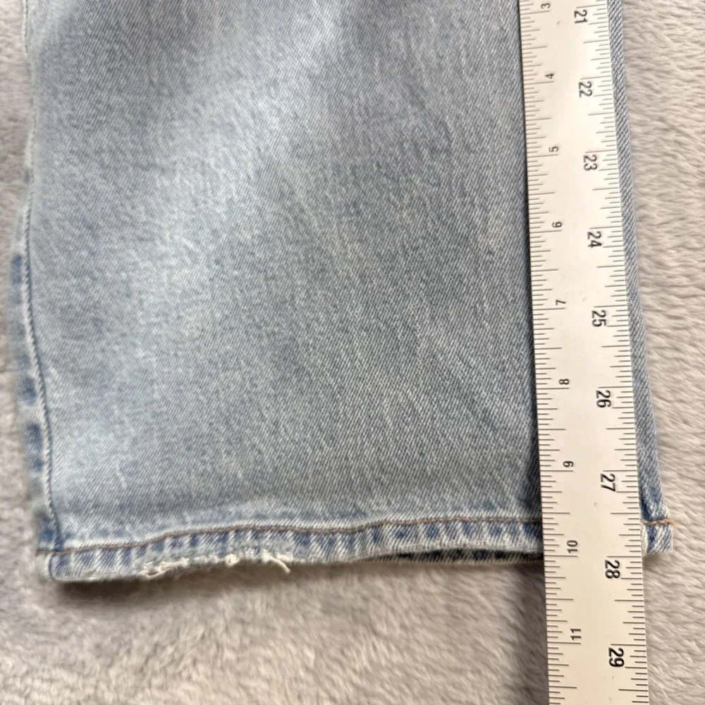 Hollister Baggy Jeans Men 31X30 (Fits 32X28) Blue Stretch Spider Embroidery
